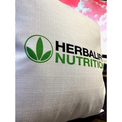 Dye Sublimated Faux Linen Throw Pillow